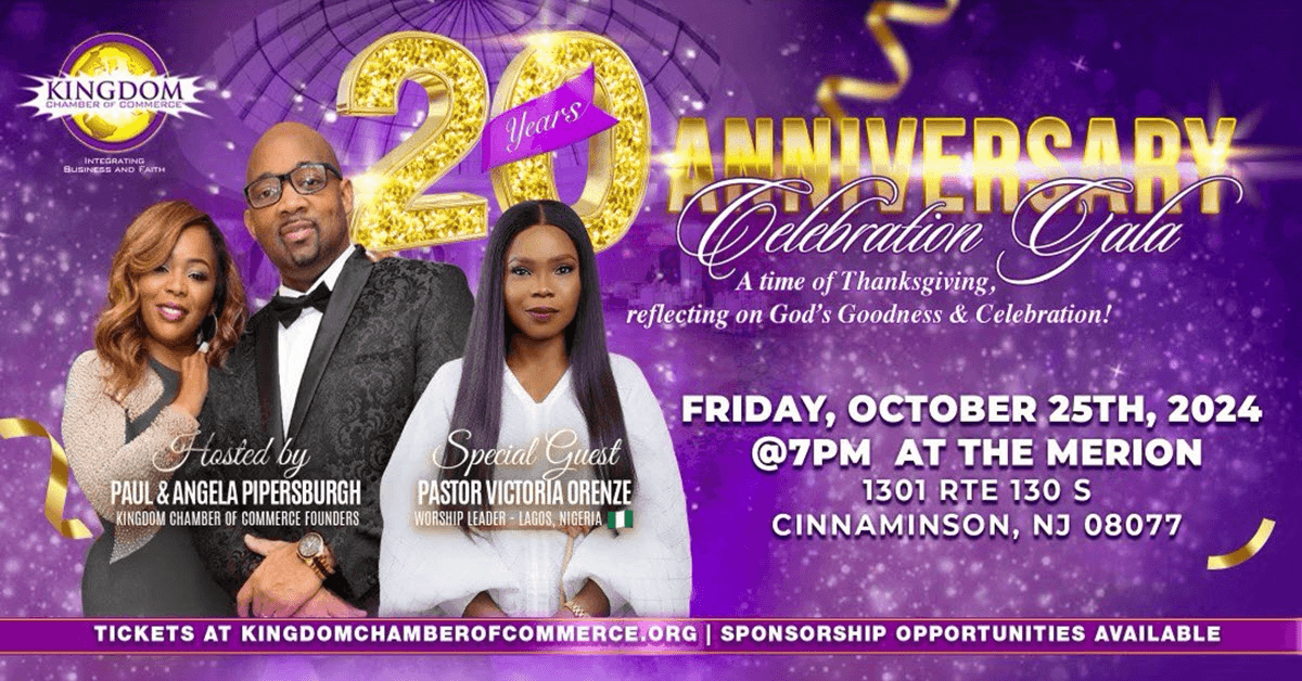 Kingdom Chamber of Commerce Marks 20 Years with Faith-Based Gala Featuring Victoria Orenze